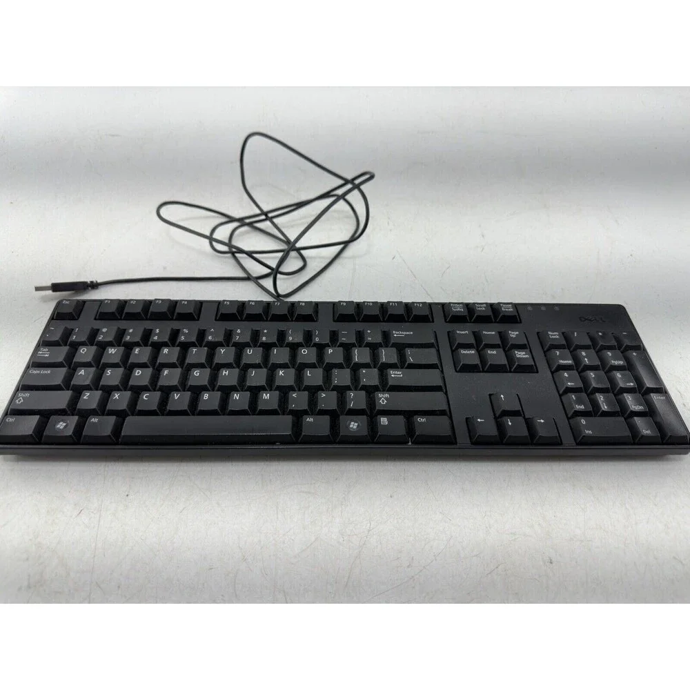 Genuine Dell L30U Quiet Slim Black USB Keyboard Wired E206453 Desktop PC Tested